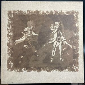 Naruto and Minato Laser Engraved Art on Wood